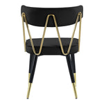 Rheingold Velvet Upholstered Dining Chair in Black