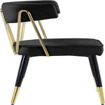Rheingold Velvet Upholstered Dining Chair in Black