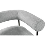 Blake Boucle Fabric Upholstered Accent Chair in Grey