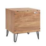 Dumbo 20" Fluted Nightstand (2-Drawer) in Golden Brown