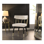 Rheingold Velvet Upholstered Dining Chair in Cream