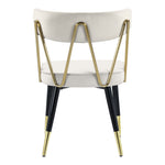 Rheingold Velvet Upholstered Dining Chair in Cream