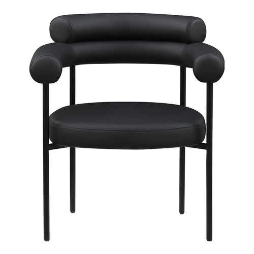Blake Vegan Leather Upholstered Dining Chair in Black