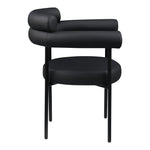 Blake Vegan Leather Upholstered Dining Chair in Black
