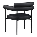 Blake Vegan Leather Upholstered Dining Chair in Black