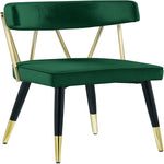 Rheingold Velvet Upholstered Dining Chair in Green