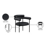 Blake Vegan Leather Upholstered Dining Chair in Black