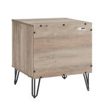 Dumbo 20" Fluted Nightstand (2-Drawer) in Rustic Gray
