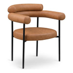 Blake Vegan Leather Upholstered Dining Chair in Cognac