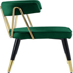 Rheingold Velvet Upholstered Dining Chair in Green
