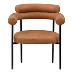 Blake Vegan Leather Upholstered Dining Chair in Cognac