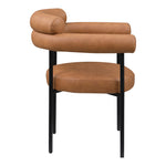 Blake Vegan Leather Upholstered Dining Chair in Cognac