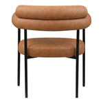 Blake Vegan Leather Upholstered Dining Chair in Cognac