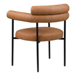 Blake Vegan Leather Upholstered Dining Chair in Cognac