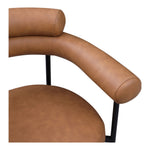 Blake Vegan Leather Upholstered Dining Chair in Cognac