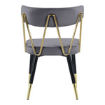 Rheingold Velvet Upholstered Dining Chair in Grey