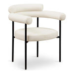 Blake Vegan Leather Upholstered Dining Chair in Cream