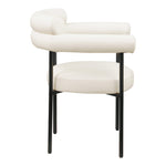 Blake Vegan Leather Upholstered Dining Chair in Cream