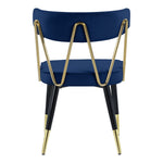 Rheingold Velvet Upholstered Dining Chair in Navy