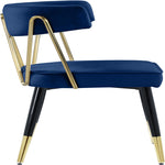 Rheingold Velvet Upholstered Dining Chair in Navy