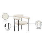 Blake Vegan Leather Upholstered Dining Chair in Cream