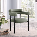 Blake Vegan Leather Upholstered Dining Chair in Green