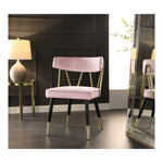 Rheingold Velvet Upholstered Dining Chair in Pink