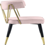 Rheingold Velvet Upholstered Dining Chair in Pink