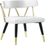 Rheingold Velvet Upholstered Dining Chair in White