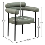 Blake Vegan Leather Upholstered Dining Chair in Green