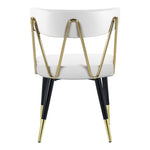 Rheingold Velvet Upholstered Dining Chair in White