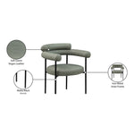 Blake Vegan Leather Upholstered Dining Chair in Green