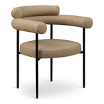 Blake Vegan Leather Upholstered Dining Chair in Tan