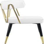 Rheingold Velvet Upholstered Dining Chair in White
