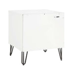 Dumbo 20" Fluted Nightstand (2-Drawer) in Rustic Gray and White