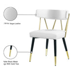 Rheingold Velvet Upholstered Dining Chair in White