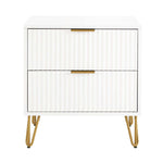 Dumbo 20" Fluted Nightstand (2-Drawer) in White