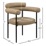 Blake Vegan Leather Upholstered Dining Chair in Tan