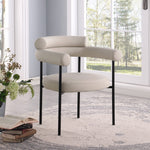 Blake Vegan Leather Upholstered Dining Chair in Taupe