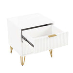Dumbo 20" Fluted Nightstand (2-Drawer) in White