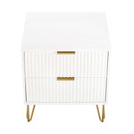 Dumbo 20" Fluted Nightstand (2-Drawer) in White