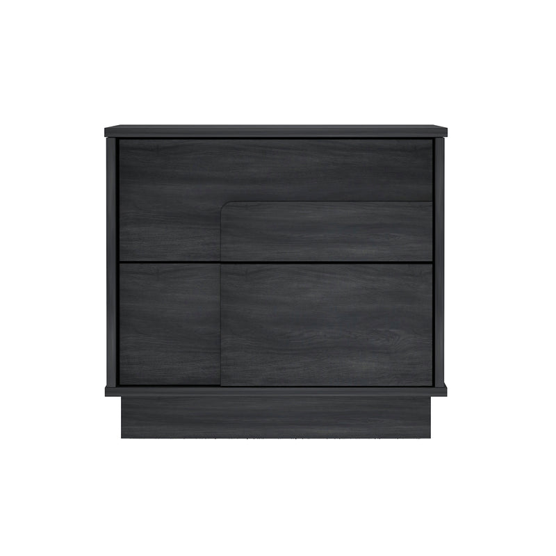 Horizon 22" Nightstand (2-Drawer) in Charcoal Gray