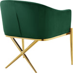 Xavier Velvet Upholstered Dining Chair (763-C) in Green