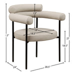 Blake Vegan Leather Upholstered Dining Chair in Taupe