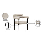 Blake Vegan Leather Upholstered Dining Chair in Taupe