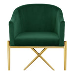 Xavier Velvet Upholstered Dining Chair (763-C) in Green