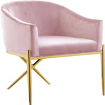 Xavier Velvet Upholstered Dining Chair (763-C) in Pink