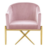 Xavier Velvet Upholstered Dining Chair (763-C) in Pink