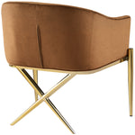 Xavier Velvet Upholstered Dining Chair (763-C) in Saddle