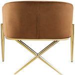 Xavier Velvet Upholstered Dining Chair (763-C) in Saddle